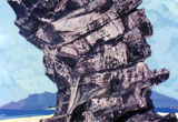 “Natura monumento”, acrilico, cm. 70 x 100, 1991